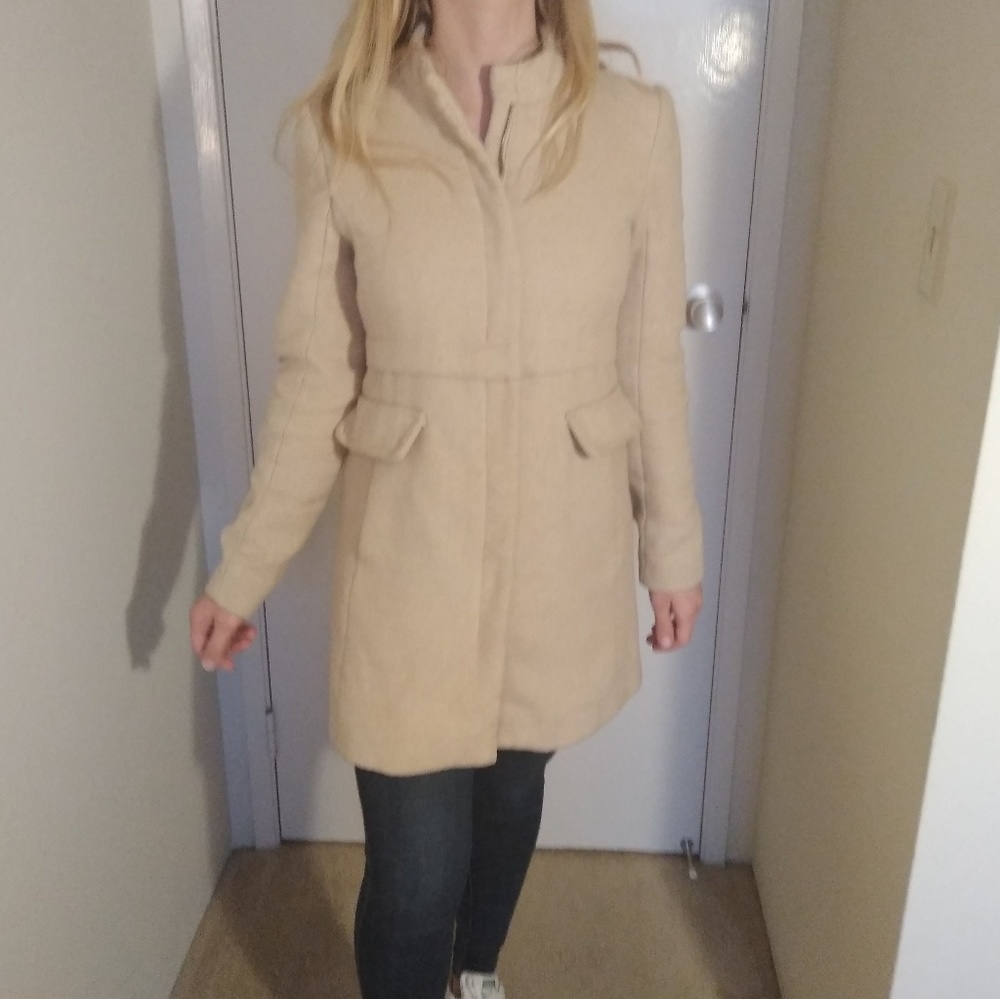 Beige Stradivarius coat